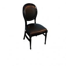 Black Leather Ballroom Chair